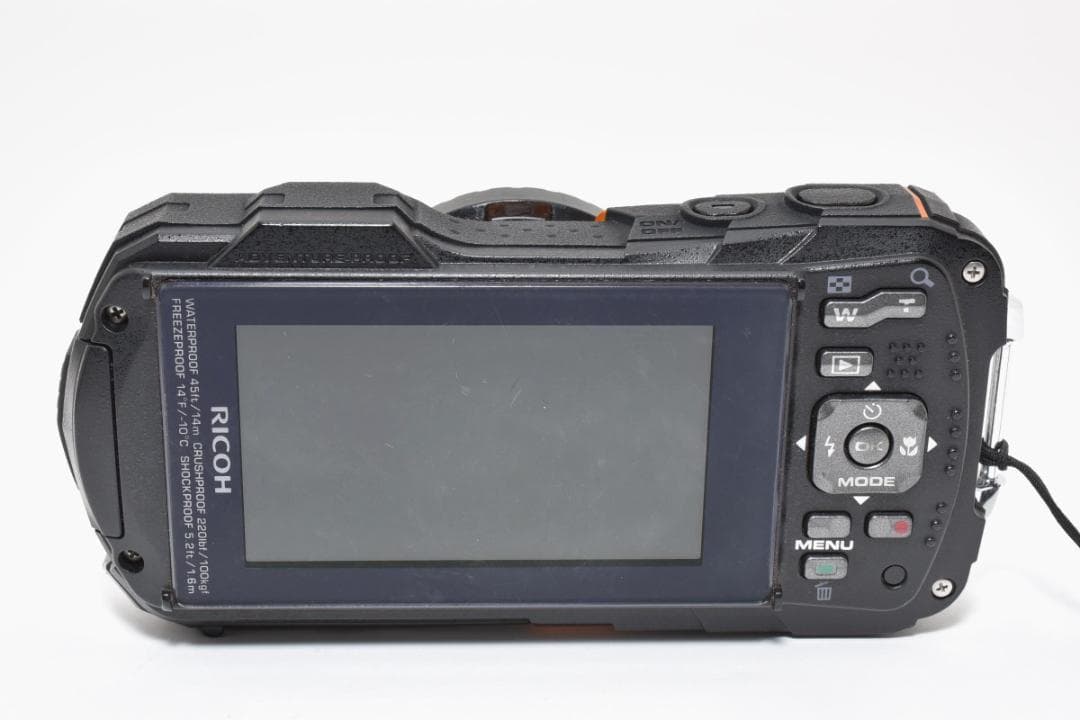 ショット数少 RICOH WG-50 防水 耐衝撃 オレンジ デジタルカメラ