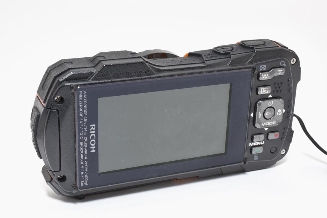 ショット数少 RICOH WG-50 防水 耐衝撃 オレンジ デジタルカメラ