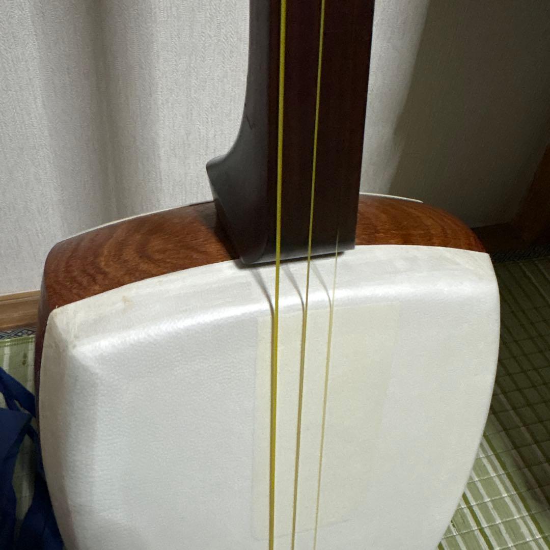 三味線　東さわり　和楽器　バチ　撥　弦　駒　ハードケース　民謡　べっこう風撥