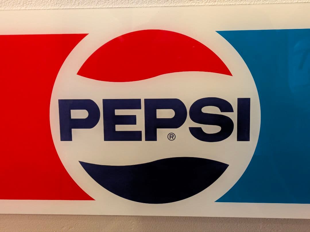 激レア　昭和レトロ　ビンテージ　PEPSI　自販機　アクリルパネル　巾約82cm