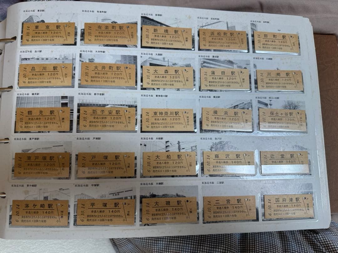 JR東日本鉄道の日記念入場券　1703駅切符　ストックブック　平成6年10月発行
