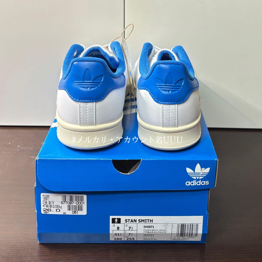 【新品26cm】adidas｜スタンスミス｜ホワイト/ブルー/セイル