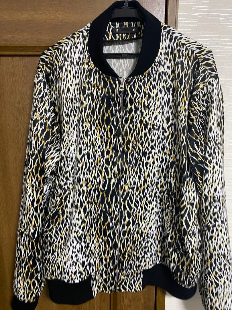 マインデニム　Leopard RC.Satin Rib Zip Blouson