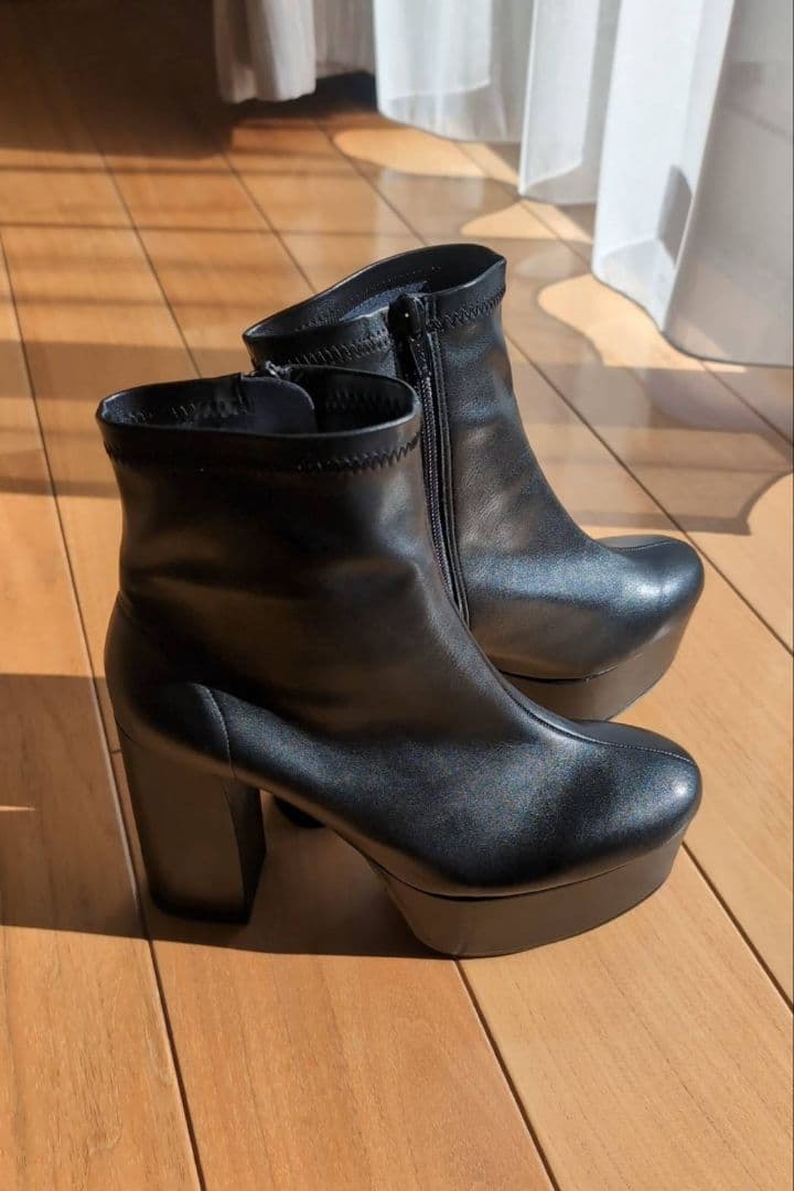 美品 ラク盛り ESPERANZA エスペランサ ブーツ 厚底 M ブラック