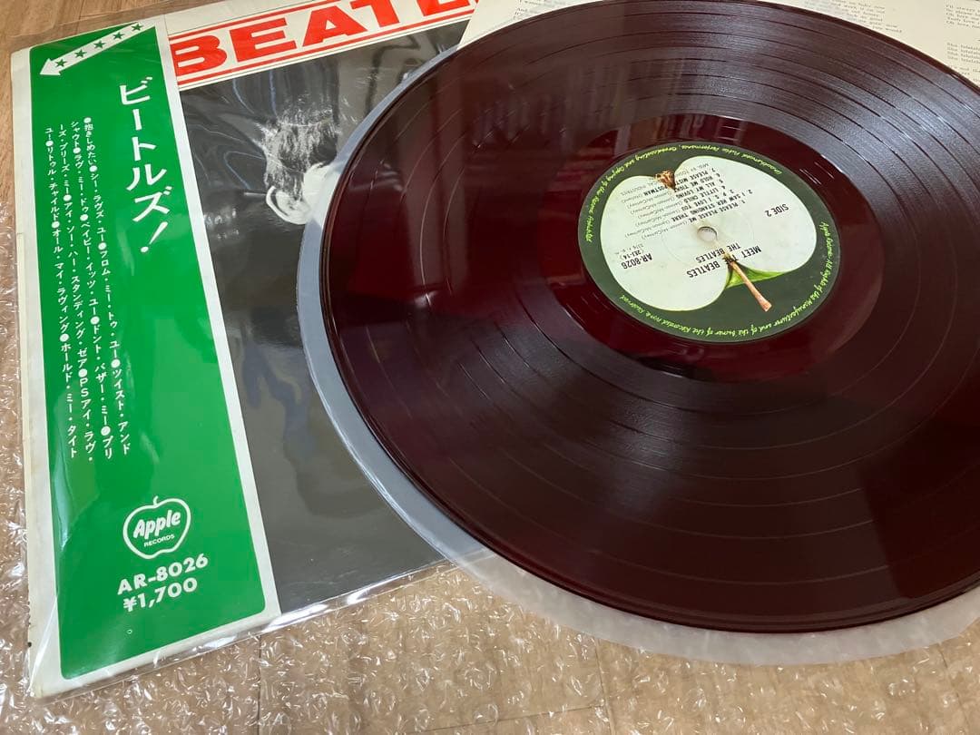 これは、お薦め！ニアミント赤盤　補充帯付き　ミート！　ビートルズ