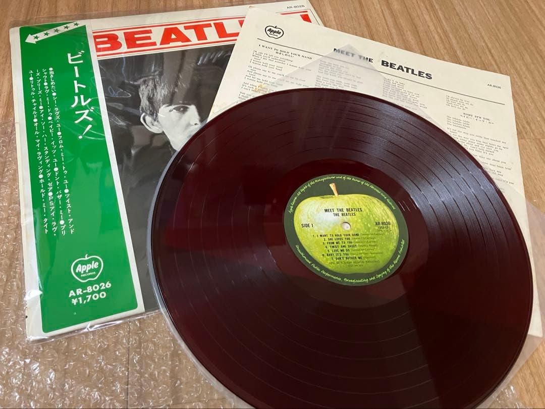 これは、お薦め！ニアミント赤盤　補充帯付き　ミート！　ビートルズ