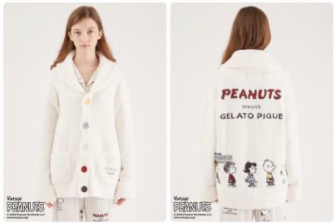 GELATO PIQUE PEANUTSスヌーピーコラボ カーディガン新品未使用