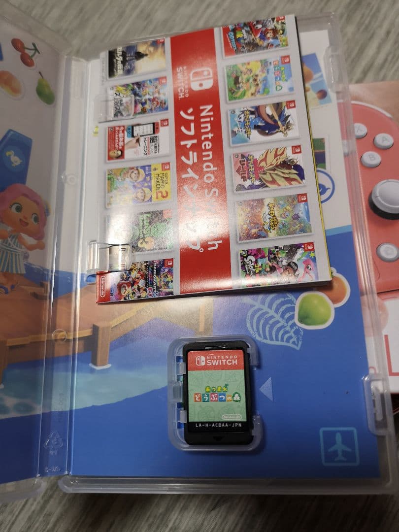 [U☆] スイッチライト コーラル 保証あり ソフト、メモリーカード付き