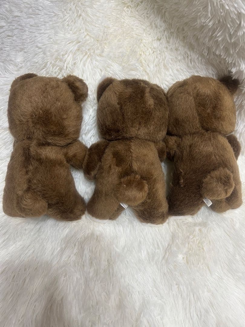 新品☆クマのレトロぬいぐるみ☆3点セット日本製サンアロー社80-90年代？当時物