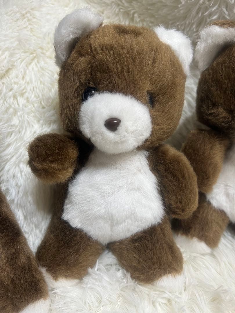 新品☆クマのレトロぬいぐるみ☆3点セット日本製サンアロー社80-90年代？当時物