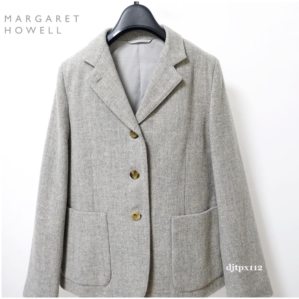 美品*マーガレットハウエル*定番ブリティッシュウール ツイード 3Bジャケット