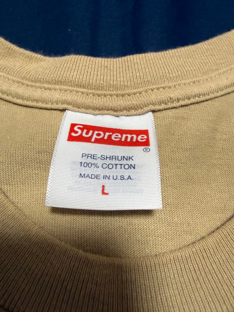 美USED Supreme Tonal Box Logo Tee khaki L