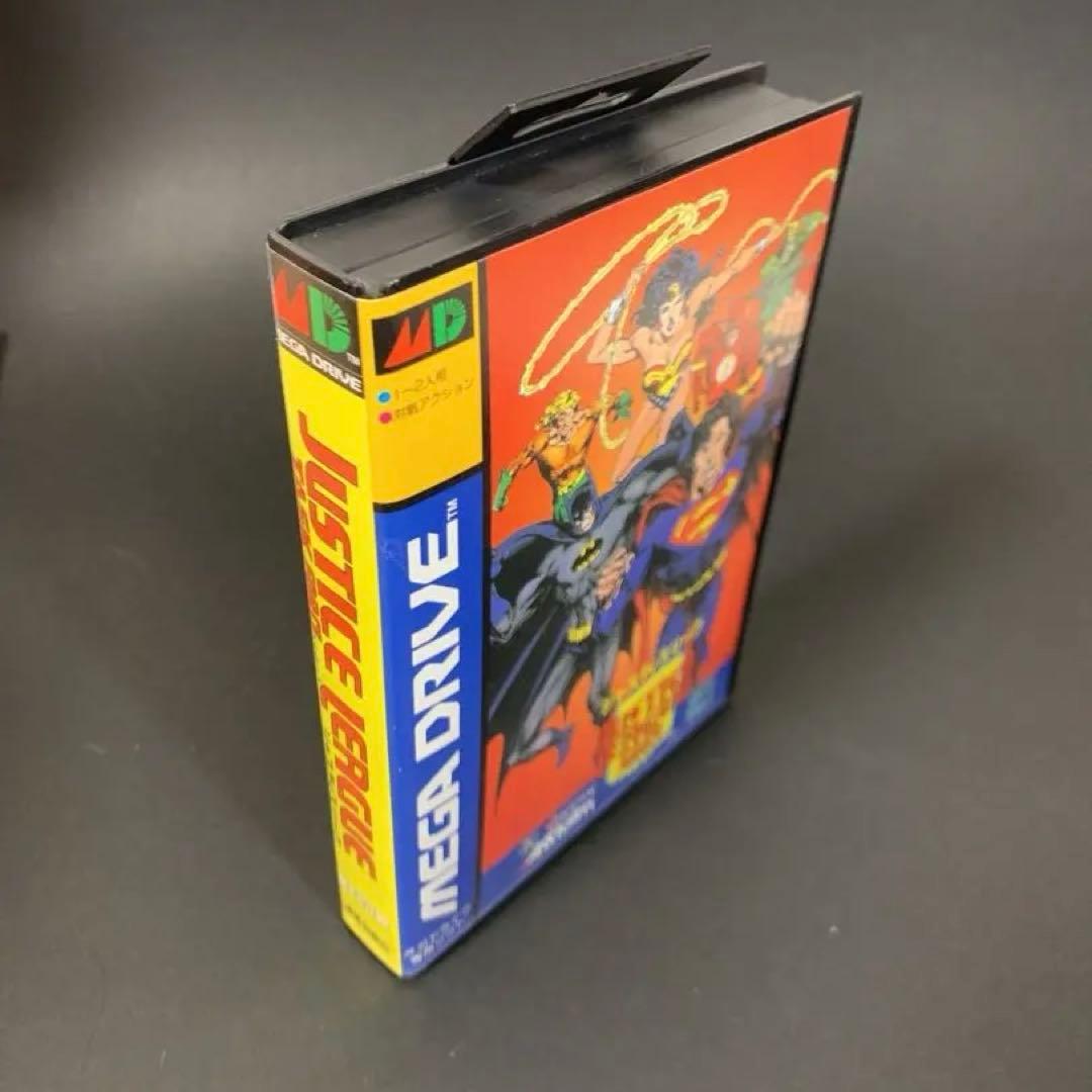 ほぼ美品 MD ジャスティスリーグ 箱,説明書,ハガキ, メガドライブ