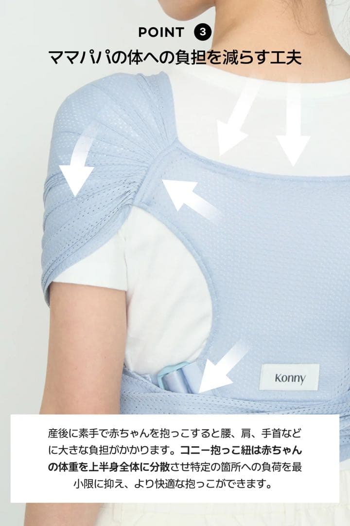 【⭐︎⭐︎】コニー抱っこ紐FLEXAirMeshヘッドサポート付M-4XL