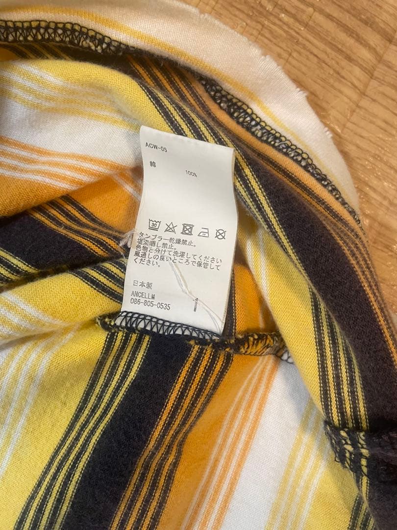 ANCELLM × WISM 別注 ボーダーTシャDamage オーバーサイズ1