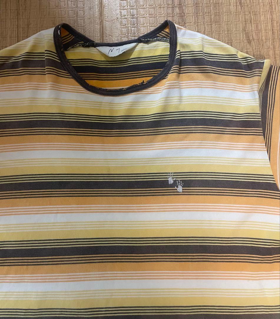 ANCELLM × WISM 別注 ボーダーTシャDamage オーバーサイズ1