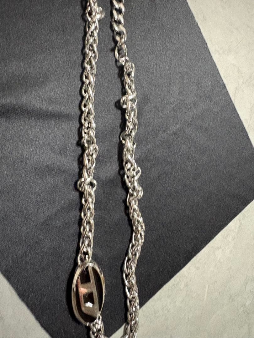 DIESEL チェーンネックレス Dロゴ