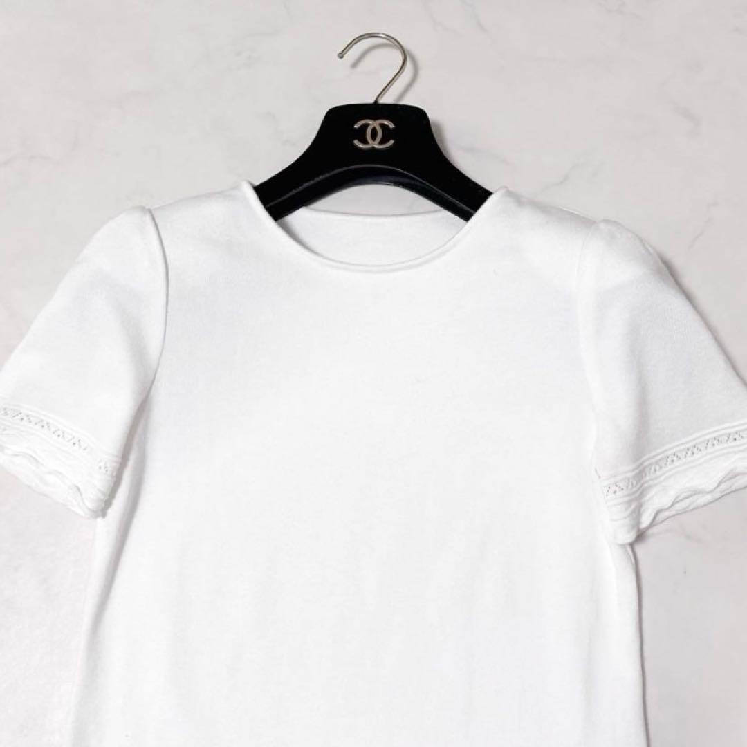 極美品✨ フォクシー　トップス　Knit Top　ホワイト　38　大人可愛い