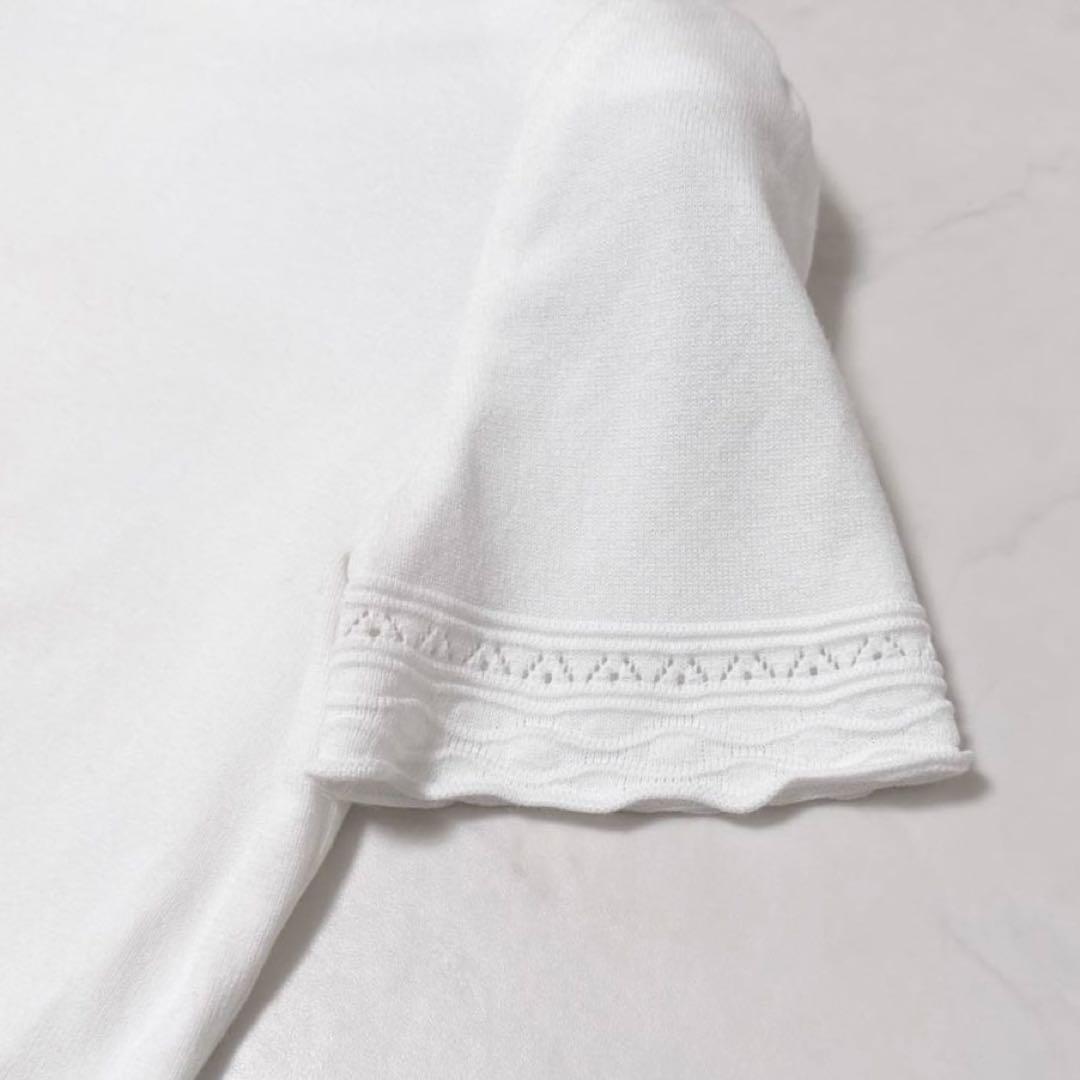 極美品✨ フォクシー　トップス　Knit Top　ホワイト　38　大人可愛い