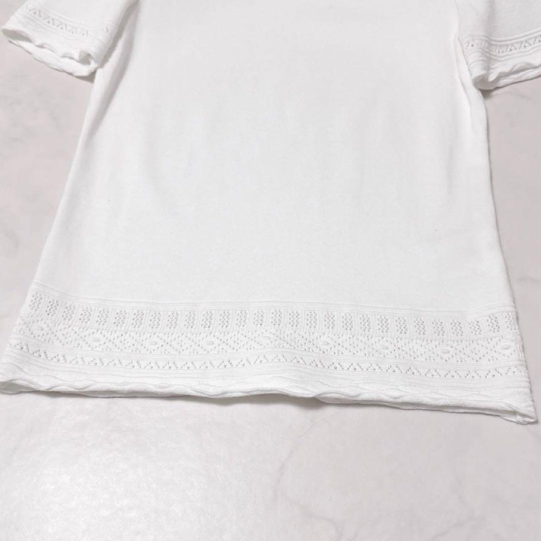 極美品✨ フォクシー　トップス　Knit Top　ホワイト　38　大人可愛い