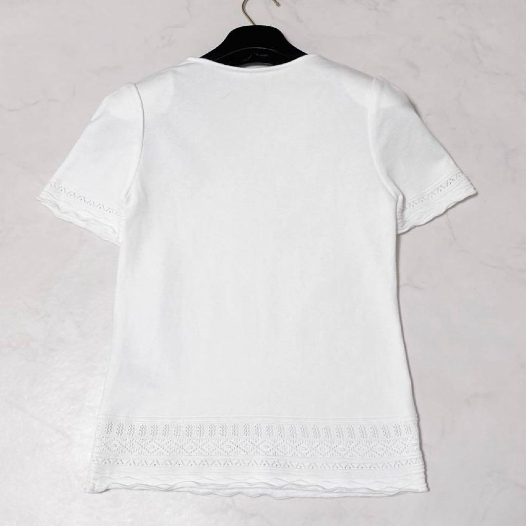 極美品✨ フォクシー　トップス　Knit Top　ホワイト　38　大人可愛い