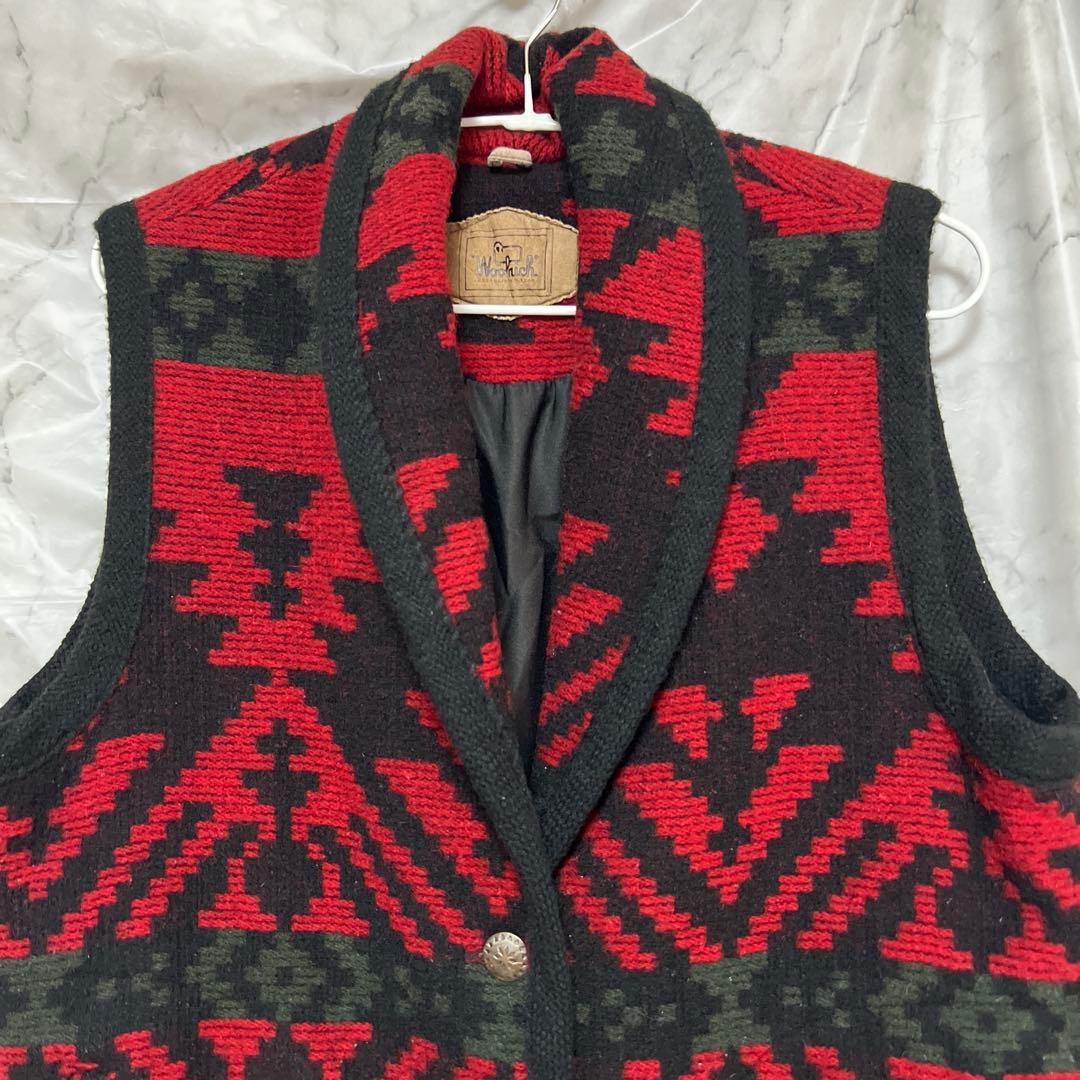 最終値下げwool rich ネイティブ柄ベストUSA製