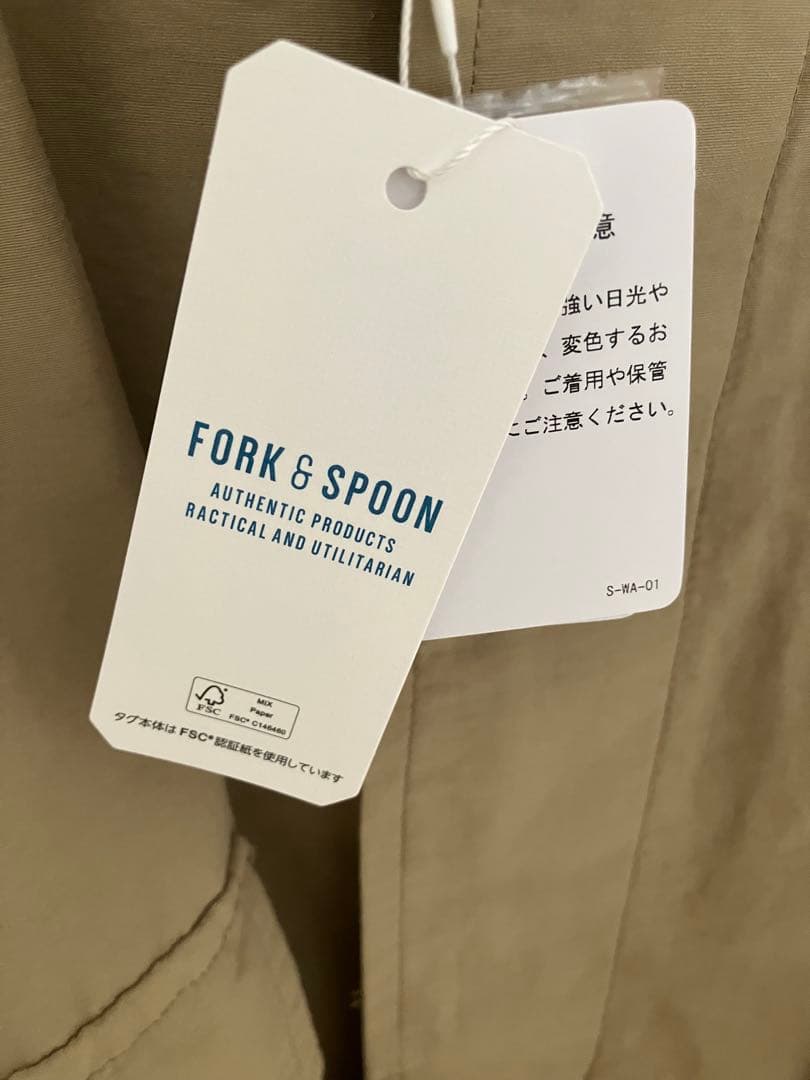 【新品タグ付】FORK&SPOON バルカラーライトコート