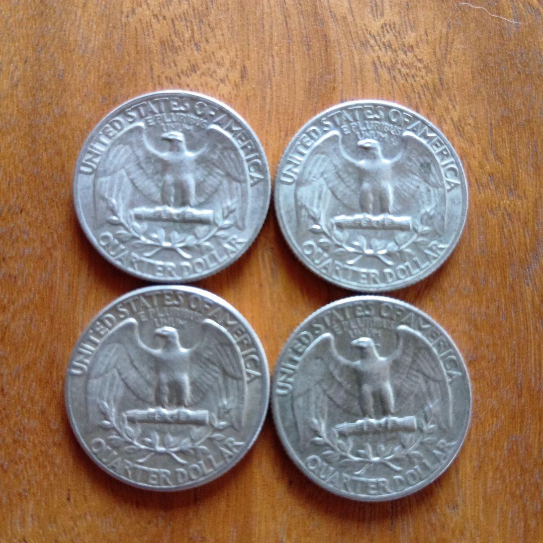 1964年 Quarter Dollar 4枚セット