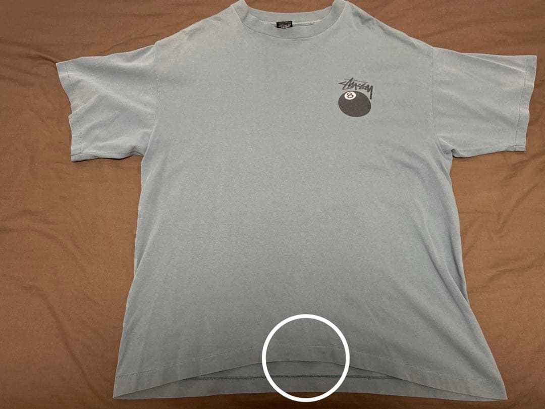 STUSSY 8ボール Tシャツ 袖裾 シングル