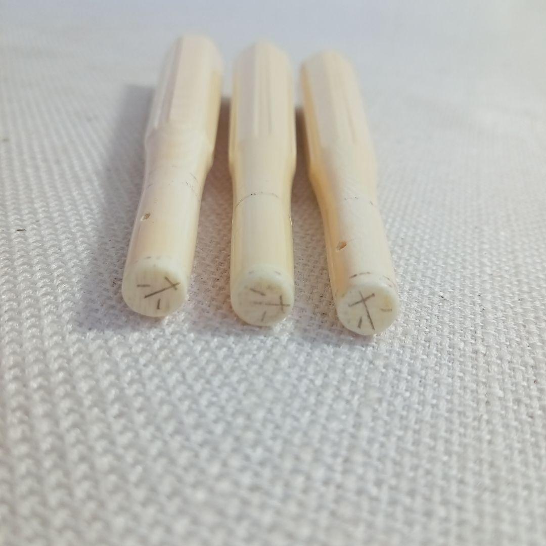 三味線 糸巻き 3本セット 和楽器 弦楽器 天然素材 骨董品 細棹 中棹 沖縄