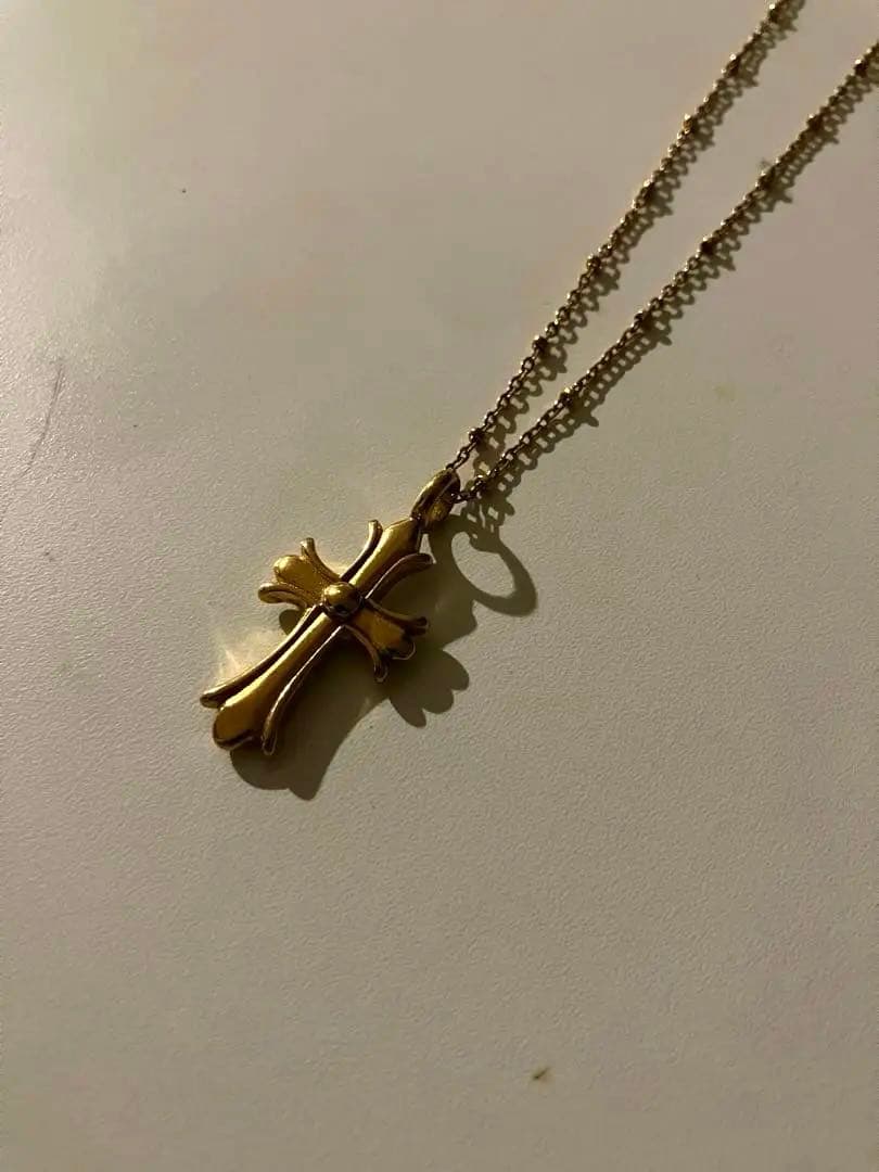 (あページ)金色 十字架 ペンダント ネックレス　ゴールド