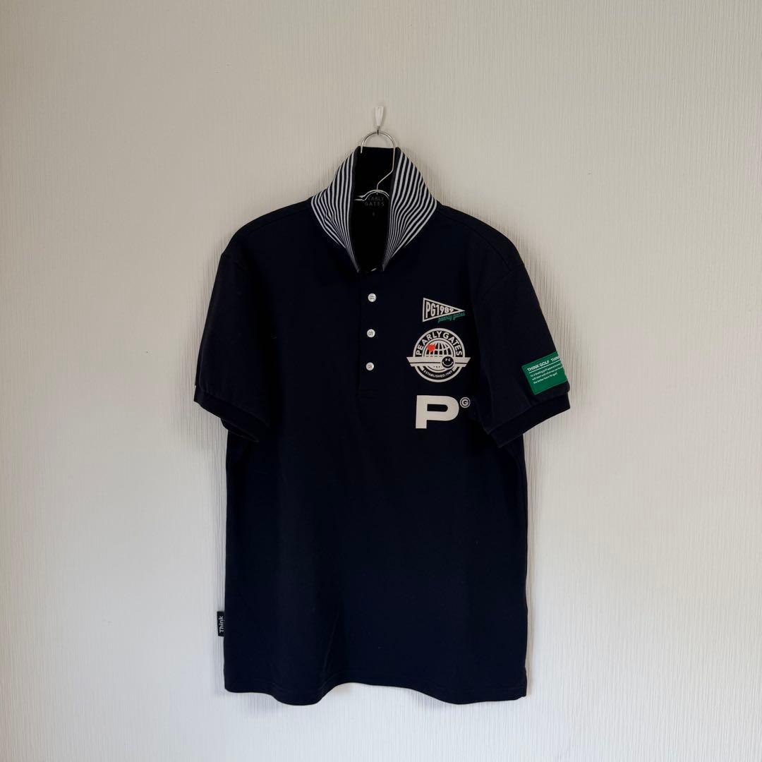【美品】PEARLY GATES ネイビー ポロシャツ　サイズ6 XL（LL）