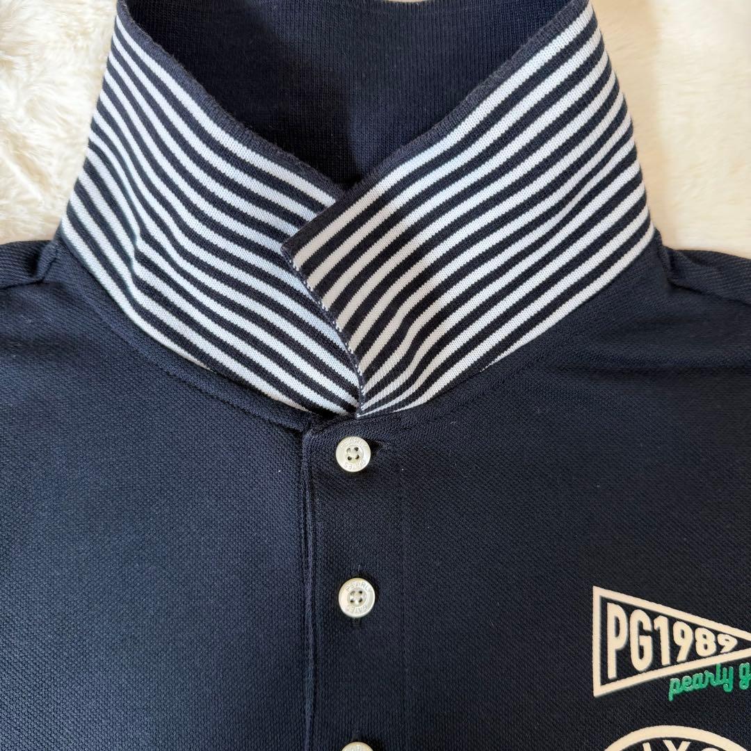 【美品】PEARLY GATES ネイビー ポロシャツ　サイズ6 XL（LL）