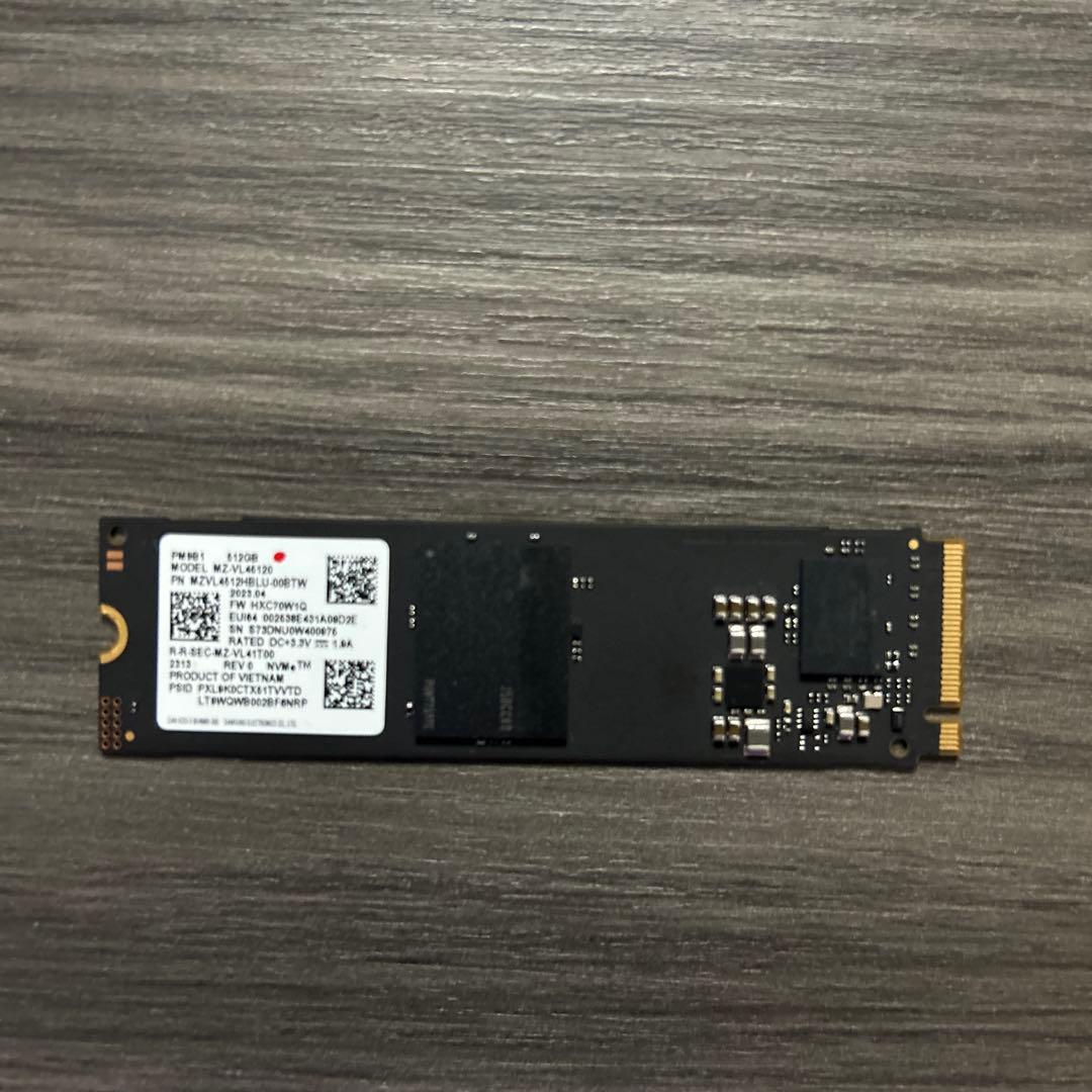 内蔵型SSD Samsung M.2 ssd 512GB