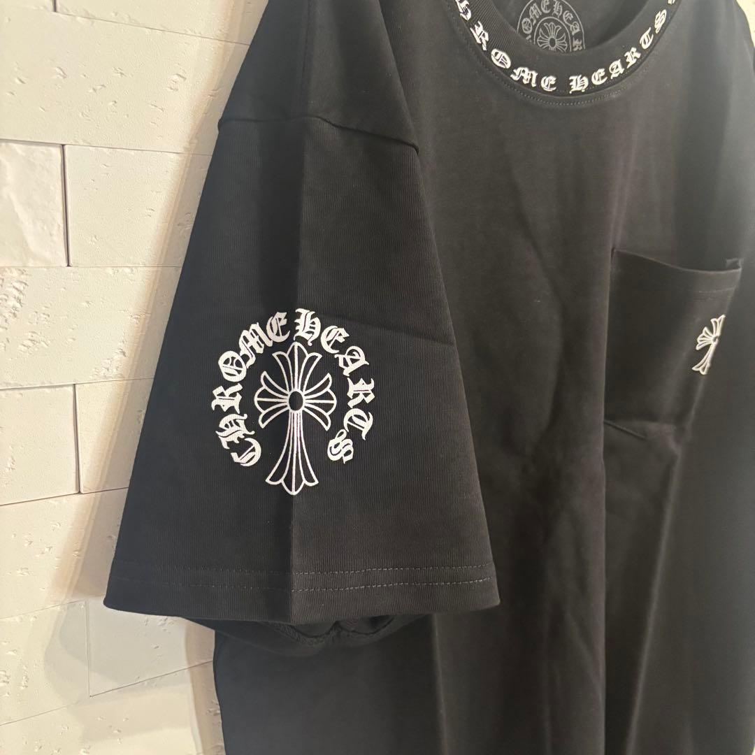 クロムハーツ Tシャツ SMALL 黒 CHクロス ロゴ 半袖