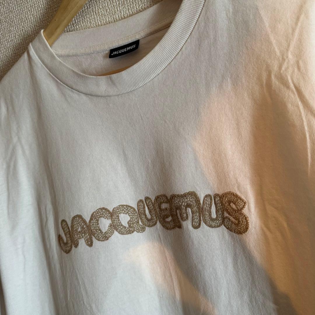 JACQUEMUS ロゴ プリント ホワイト ベージュ Tシャツ