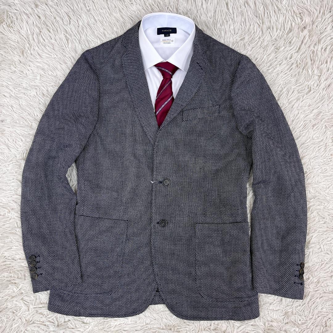 【新品】LACOSTE ラコステ ジャケット ハウンドトゥース 白×紺 FR48