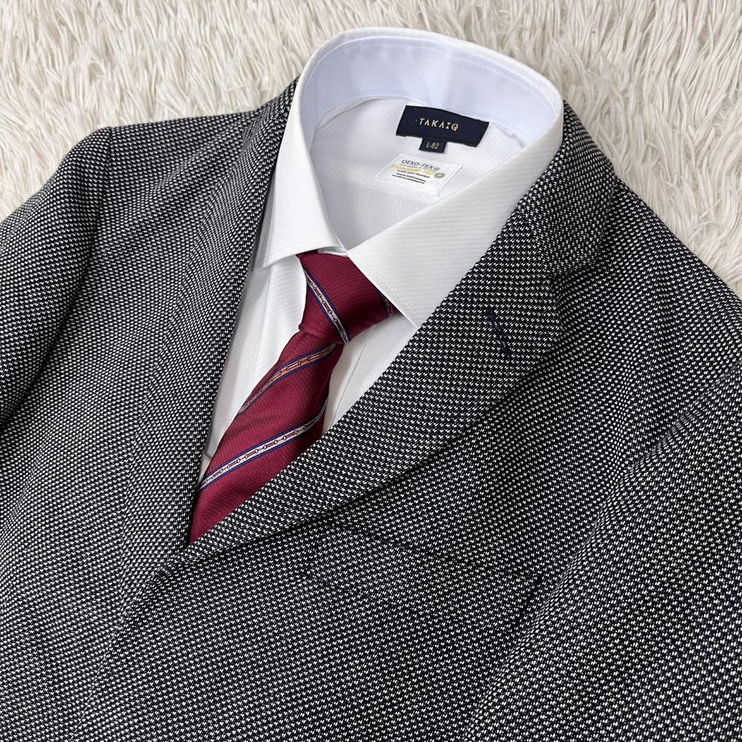 【新品】LACOSTE ラコステ ジャケット ハウンドトゥース 白×紺 FR48