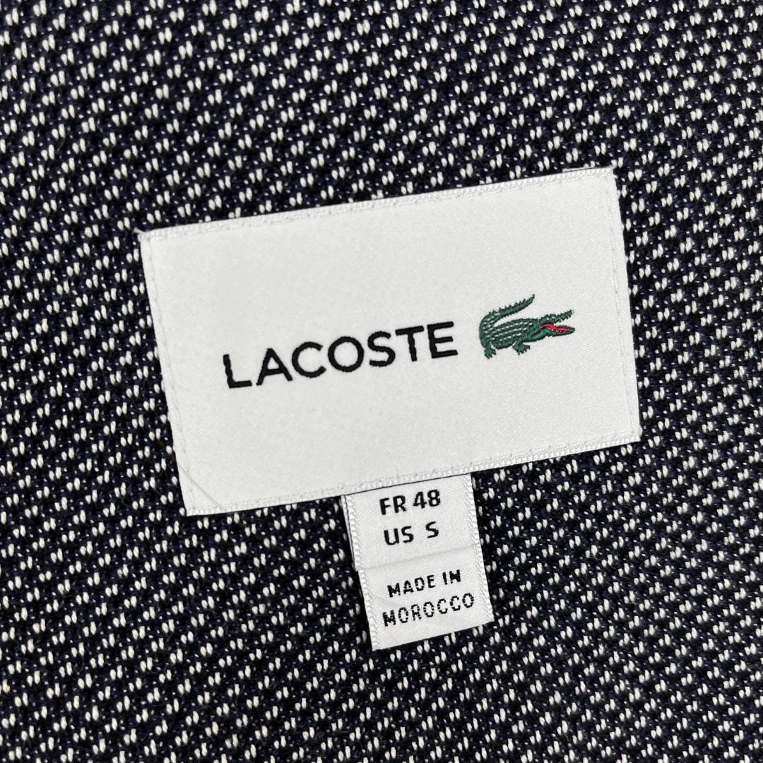 【新品】LACOSTE ラコステ ジャケット ハウンドトゥース 白×紺 FR48
