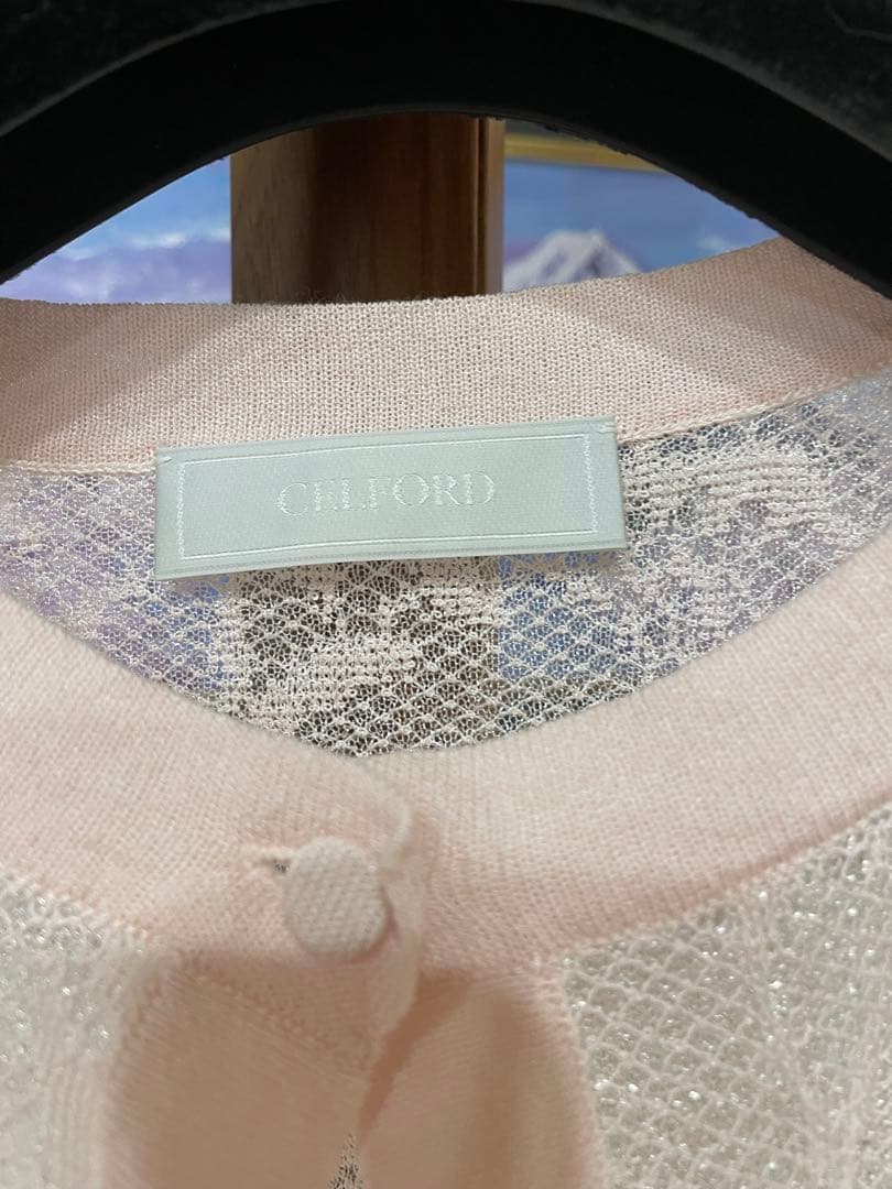 CLIFORD ピンク レースカーディガン F