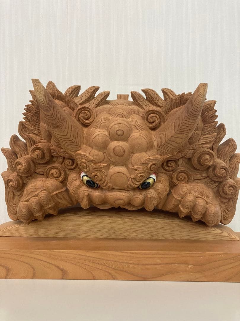 【木彫　獅噛】　獅子噛み　鬼板　だんじり　地車　曳山　山車　祭り屋台