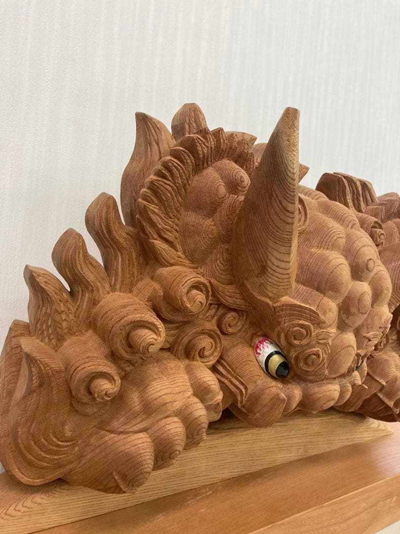 【木彫　獅噛】　獅子噛み　鬼板　だんじり　地車　曳山　山車　祭り屋台