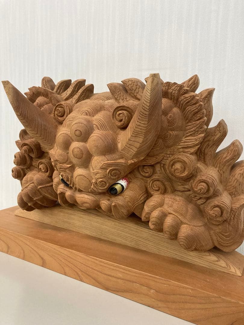 【木彫　獅噛】　獅子噛み　鬼板　だんじり　地車　曳山　山車　祭り屋台