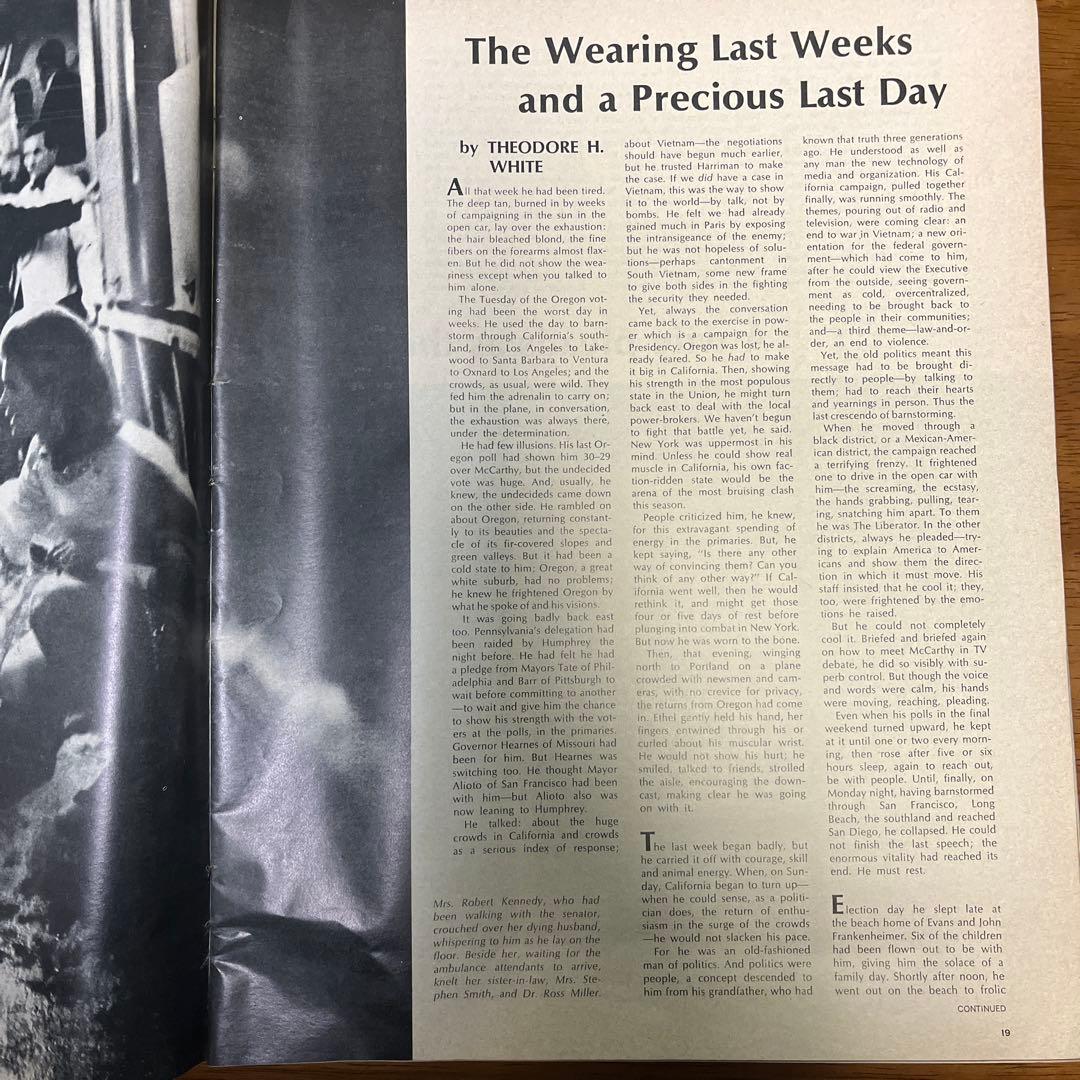 LIFE誌 1968年6月号 ロバート・ケネディ