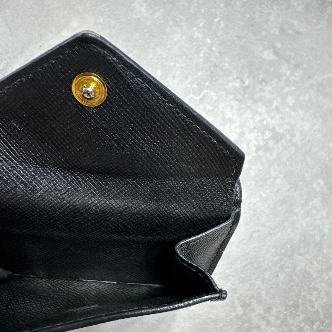 PRADA ブラック 三つ折りミニ財布