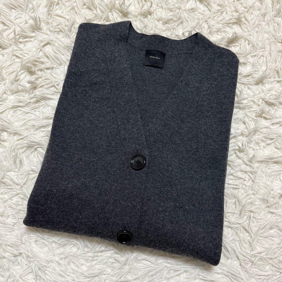 Spick & Span スピック&スパンダブルジャガード　ビッグカーディガン