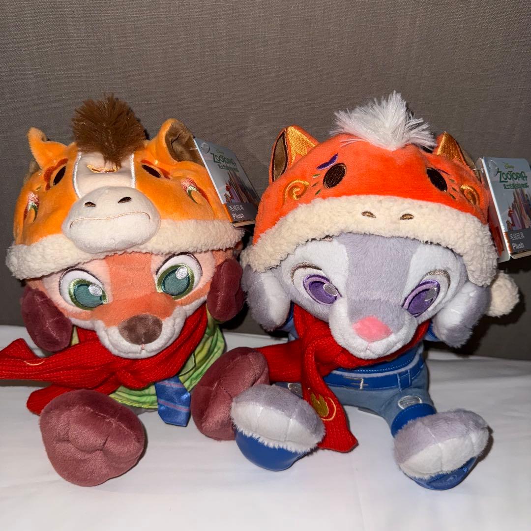【限定価格！】上海ディズニー 限定 ズートピア ニック＆ジュディぬいぐるみセット