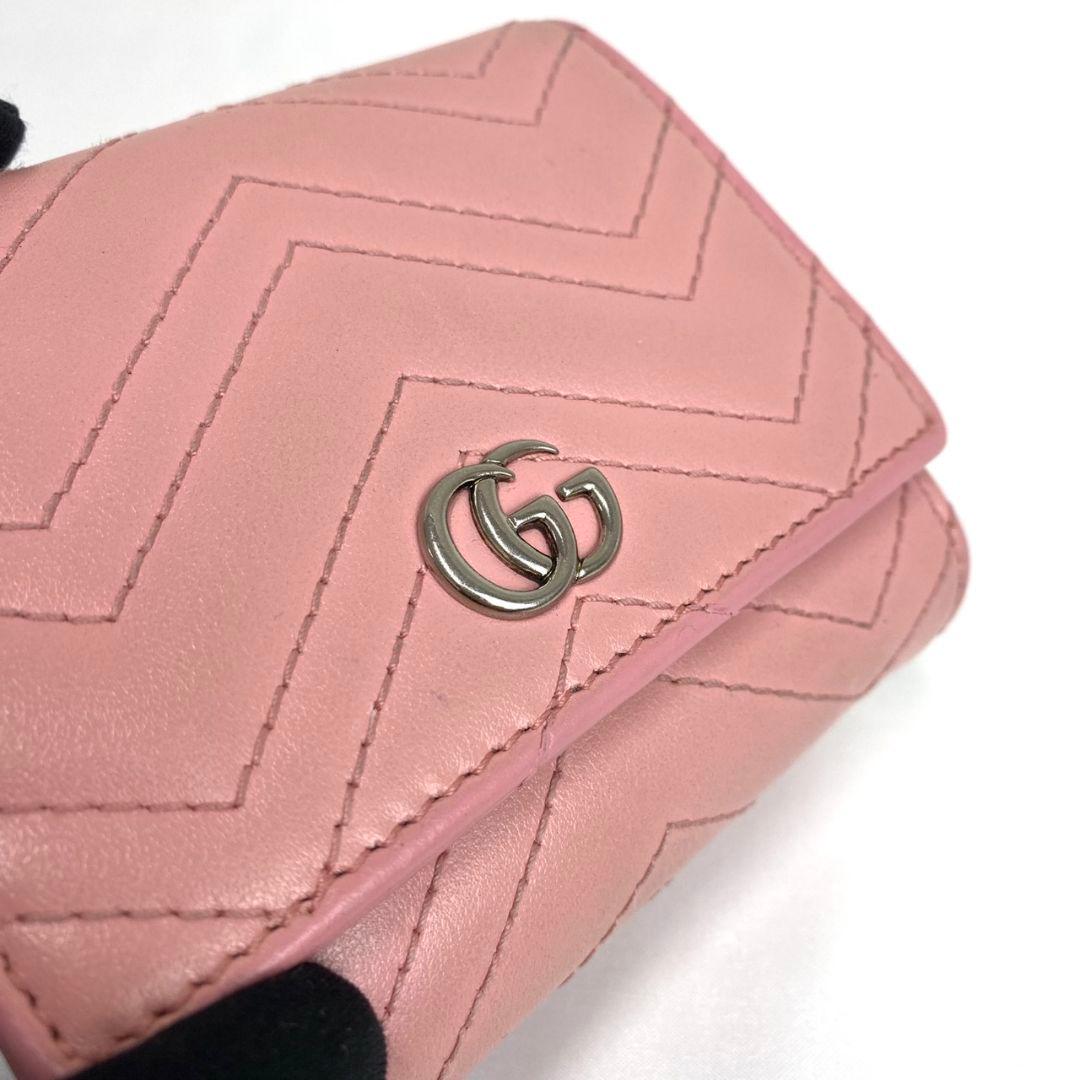 ✨️美品✨レア✨️グッチ 二つ折り財布　キルティング　マーモント　シルバー金具