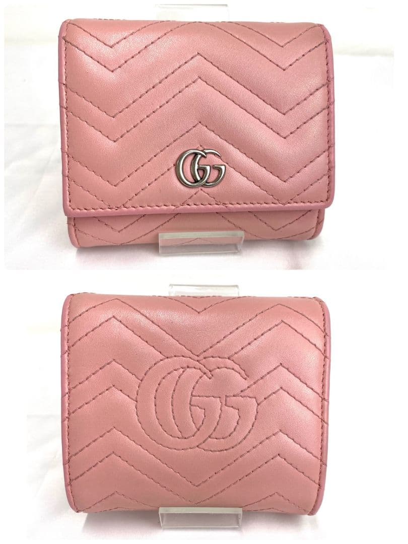 ✨️美品✨レア✨️グッチ 二つ折り財布　キルティング　マーモント　シルバー金具