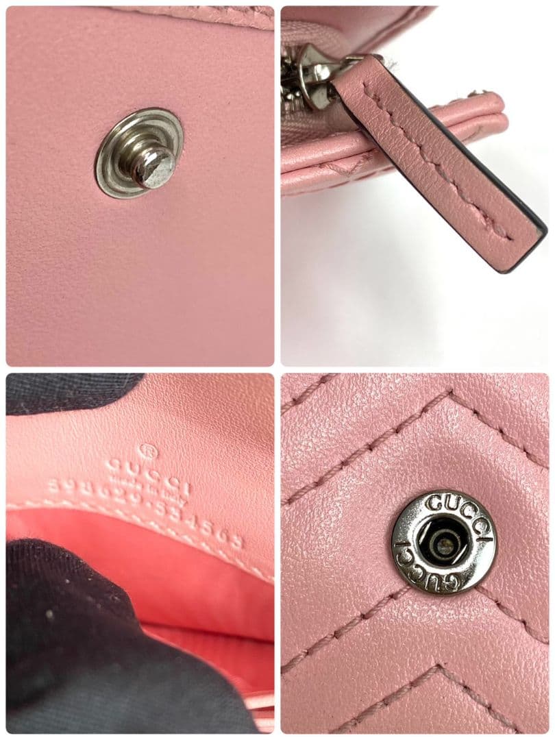 ✨️美品✨レア✨️グッチ 二つ折り財布　キルティング　マーモント　シルバー金具